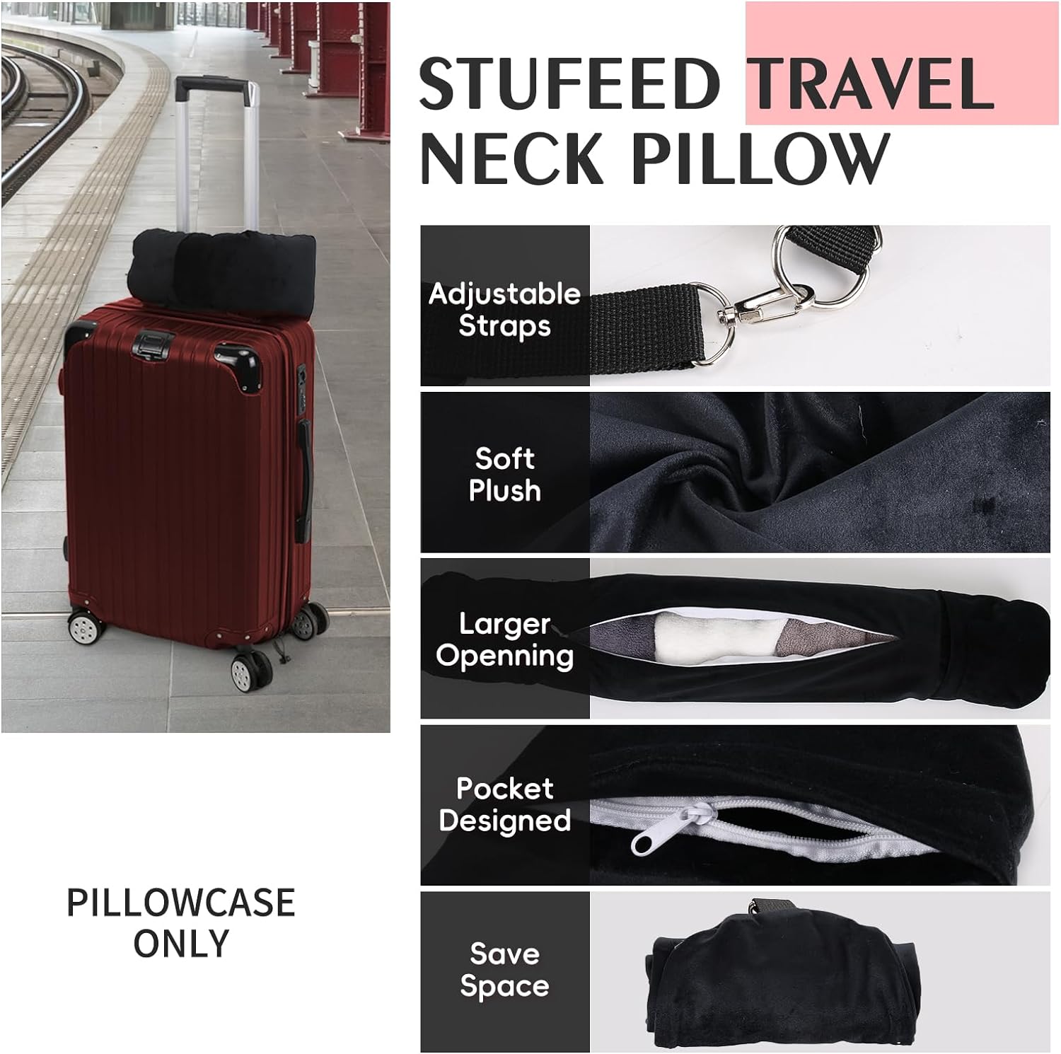 🏆Flash Sale⚡ 50K+ SOLD!💥Stuffable Travel Neck Pillow（Buy 1 get 1 free）
