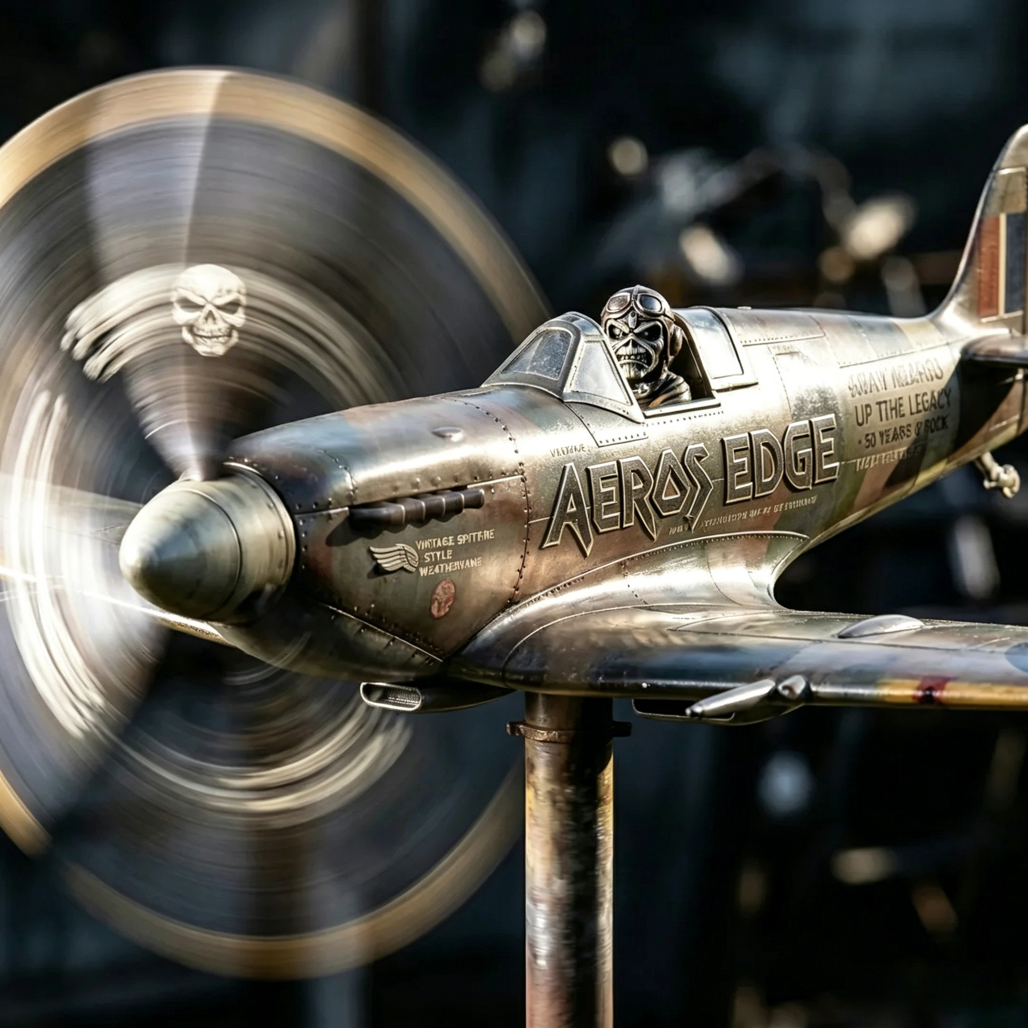AEROS EDGE Vintage Spitfire Weathervane 🛩️⚡