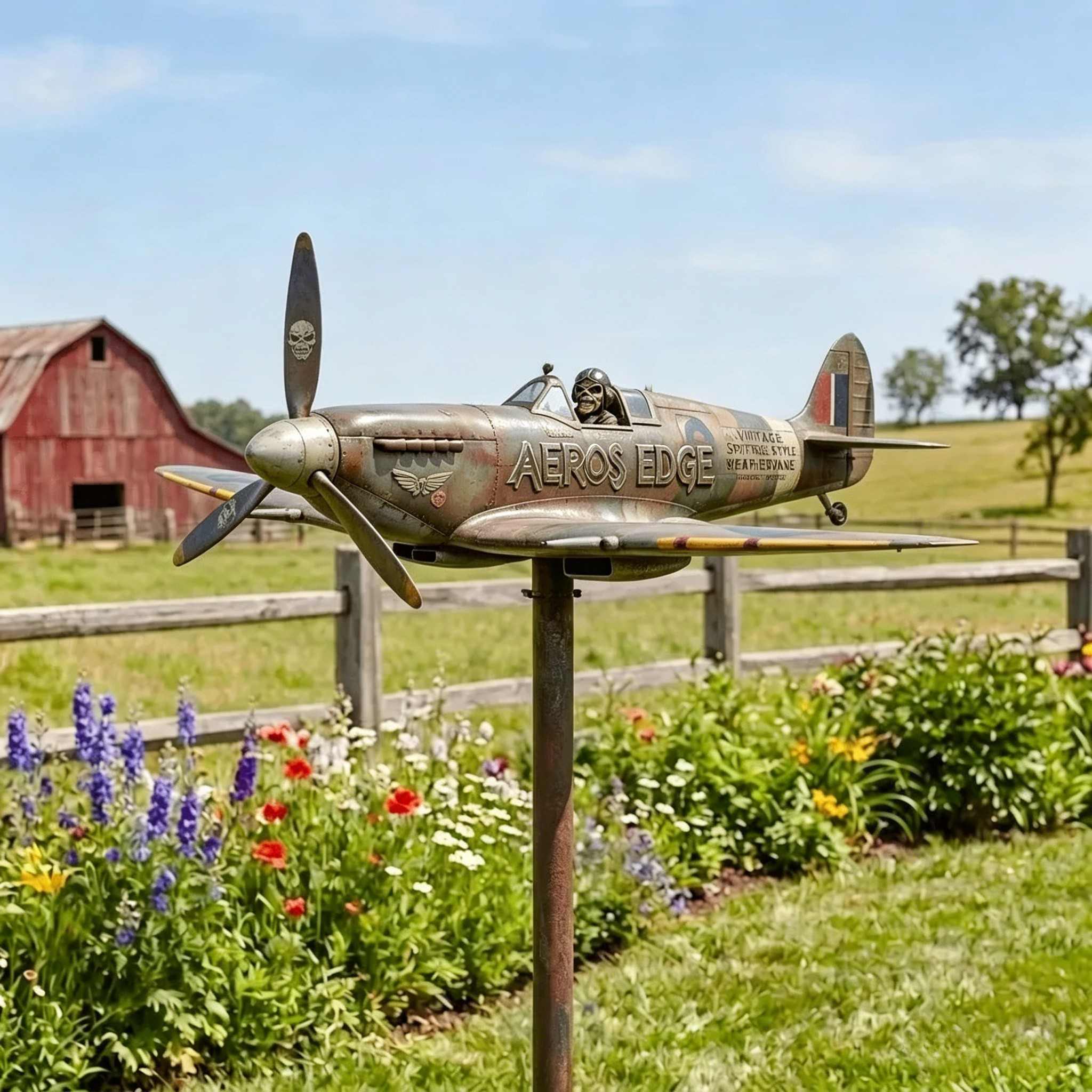 AEROS EDGE Vintage Spitfire Weathervane 🛩️⚡