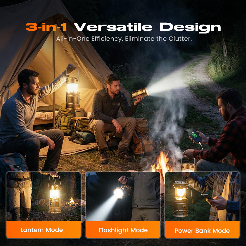 Solar Powered Retractable Camping Light