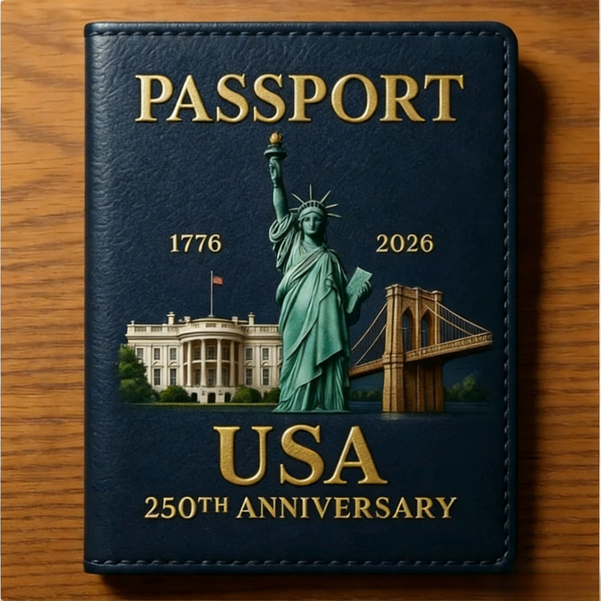 250th Anniversary USA RFID-Blocking Passport Wallet – Where Patriot Meets Premium