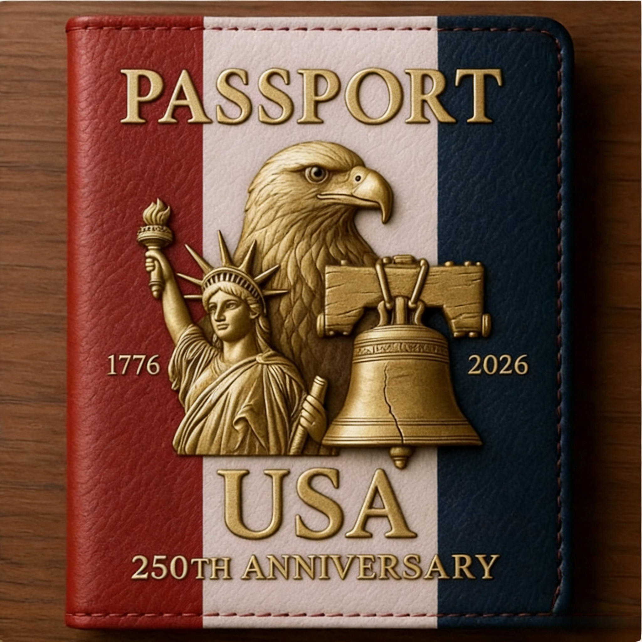 250th Anniversary USA RFID-Blocking Passport Wallet – Where Patriot Meets Premium