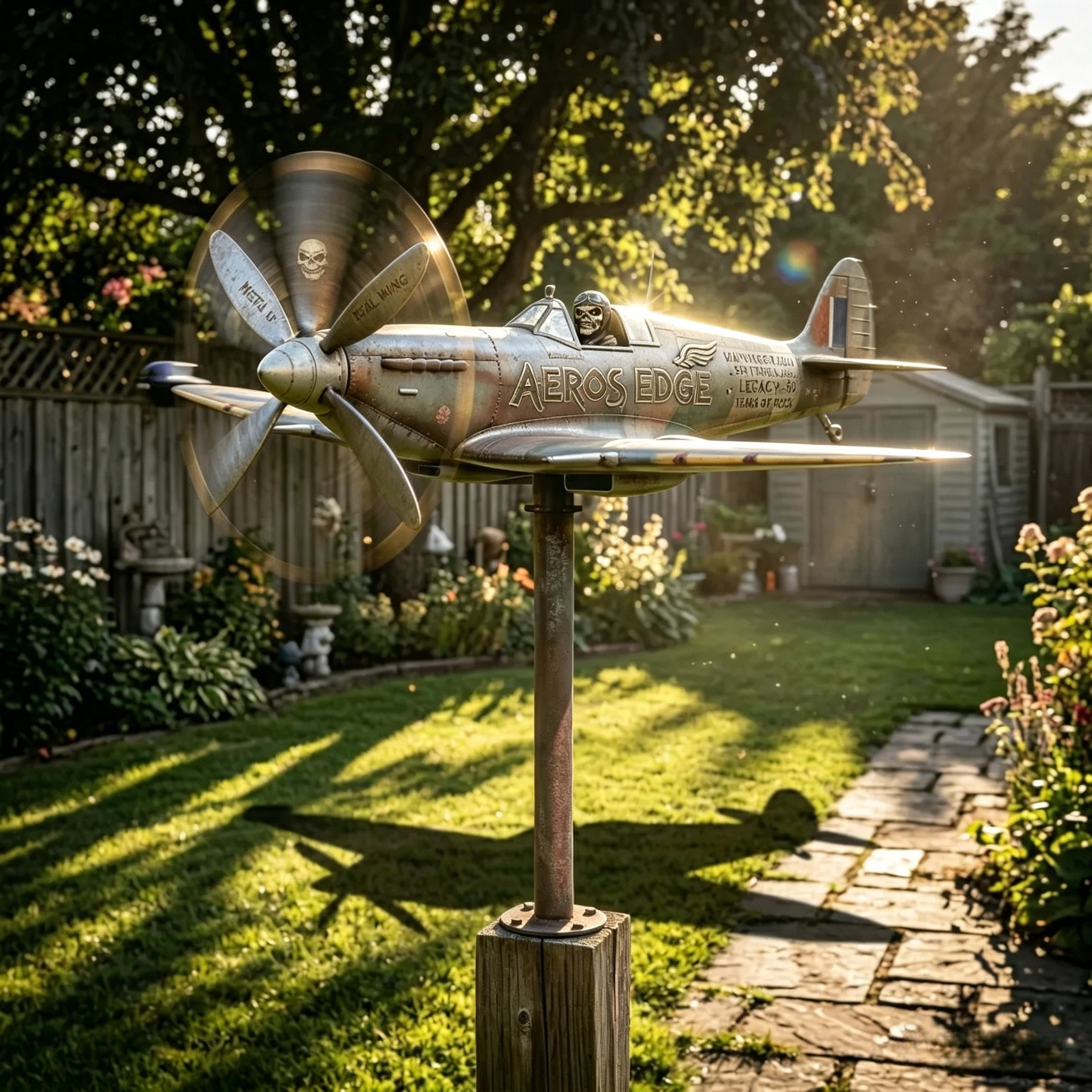 AEROS EDGE Vintage Spitfire Weathervane 🛩️⚡