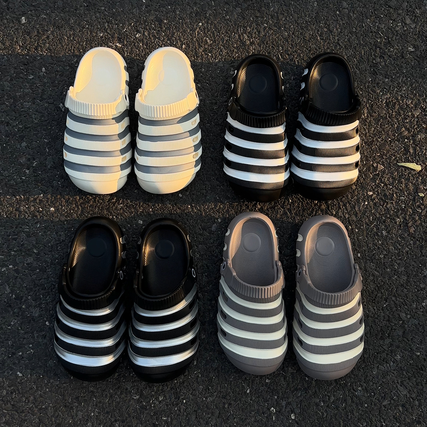 Iconic Shell-Toe Striped EVA Clogs: Retro Style, Modern Comfort 🪩