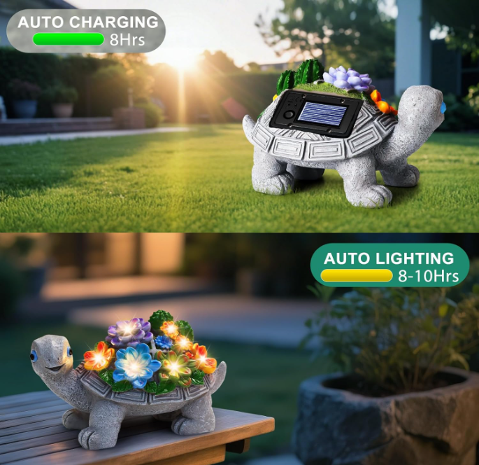 Solar Garden Outdoor Statues Lawn Decor