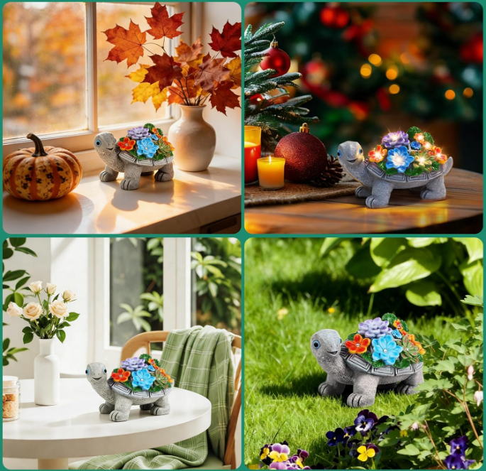 Solar Garden Outdoor Statues Lawn Decor