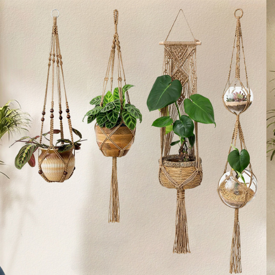 🪴Boho Macrame Hanging Planters – Elevate Your Green Space