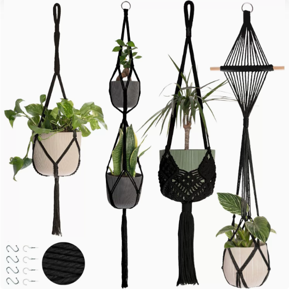 🪴Boho Macrame Hanging Planters – Elevate Your Green Space