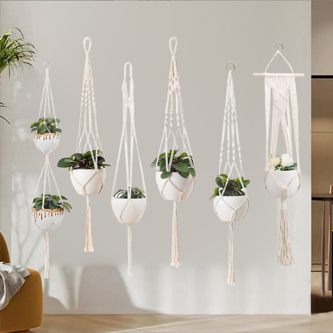 🪴Boho Macrame Hanging Planters – Elevate Your Green Space