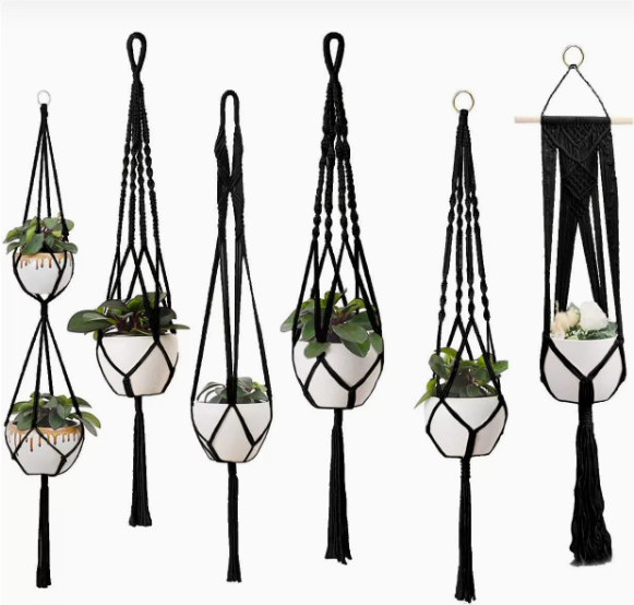 🪴Boho Macrame Hanging Planters – Elevate Your Green Space