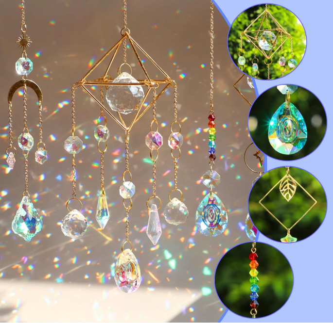 ✨ Celestial Crystal Suncatcher: Stars, Moons, and Sunlight in One