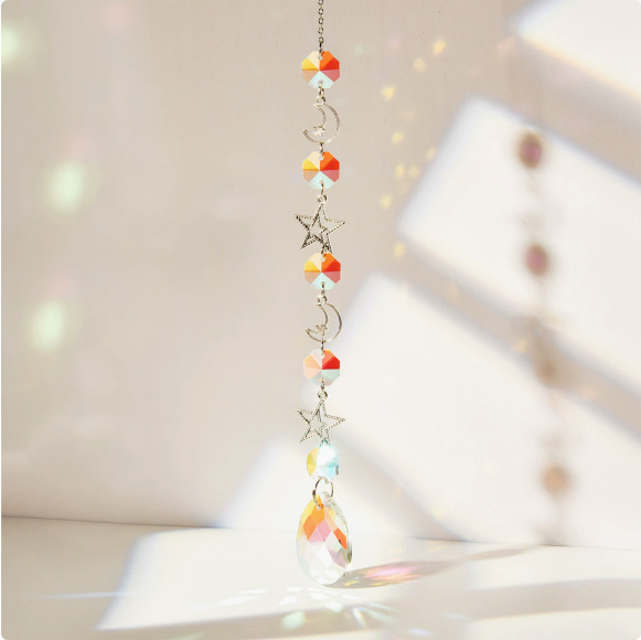 ✨ Celestial Crystal Suncatcher: Stars, Moons, and Sunlight in One