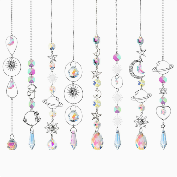 ✨ Celestial Crystal Suncatcher: Stars, Moons, and Sunlight in One