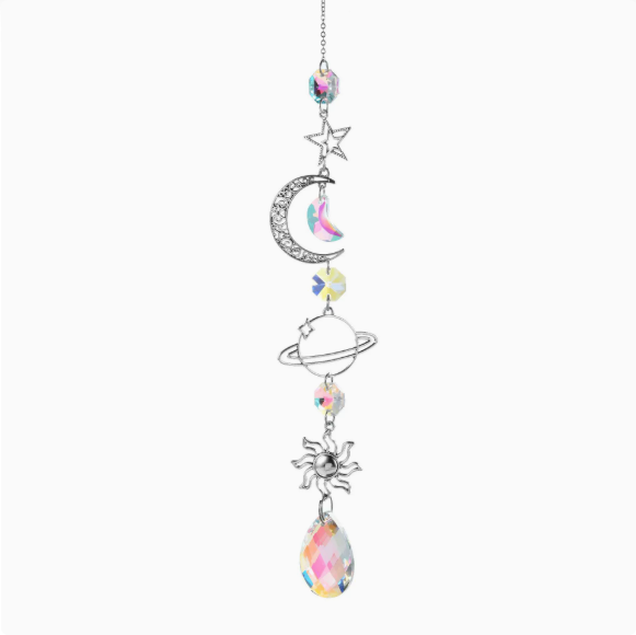 ✨ Celestial Crystal Suncatcher: Stars, Moons, and Sunlight in One