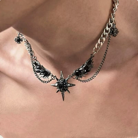Celestial Wings Gothic Choker ✧
