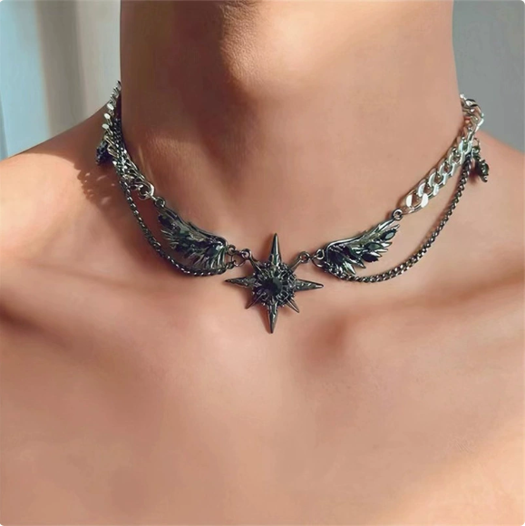 Celestial Wings Gothic Choker ✧