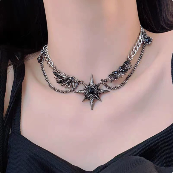 Celestial Wings Gothic Choker ✧
