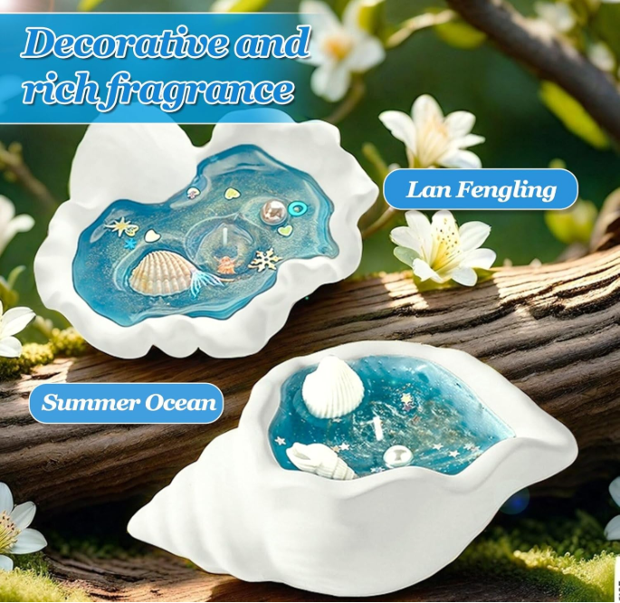 🌊Ocean Whisper Seashell Candle 🐚✨