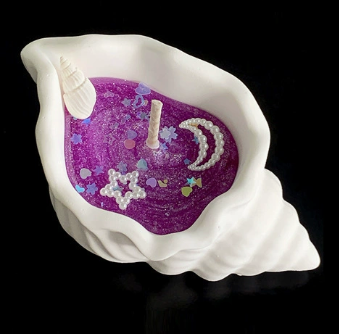 🌊Ocean Whisper Seashell Candle 🐚✨