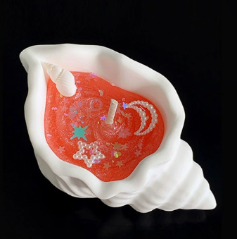 🌊Ocean Whisper Seashell Candle 🐚✨