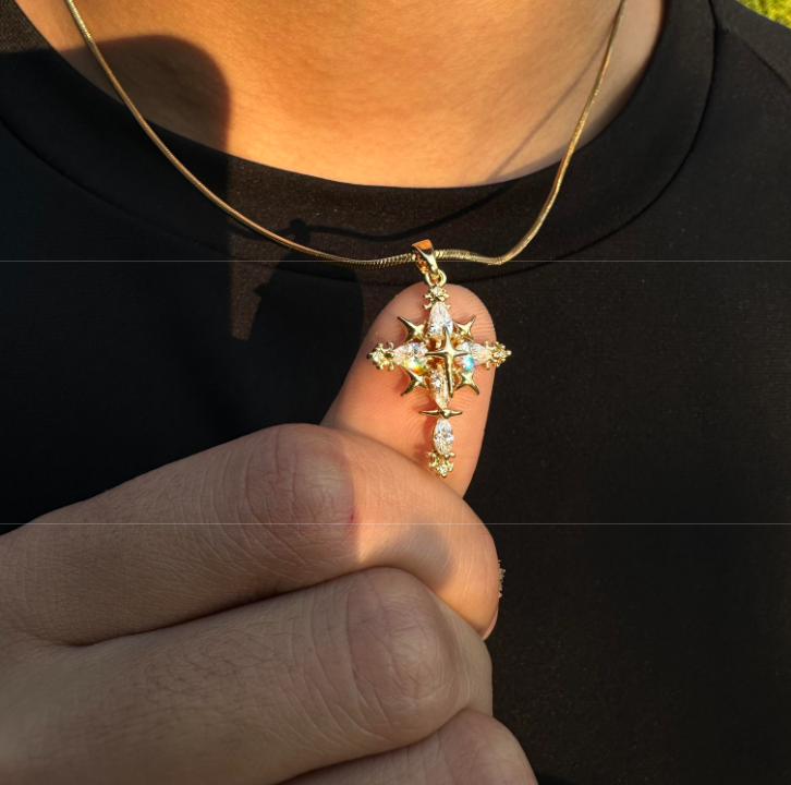✨ Ornivin Star Cross Gold Necklace ✨