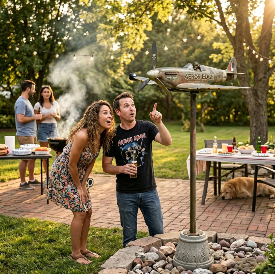 AEROS EDGE Vintage Spitfire Weathervane 🛩️⚡
