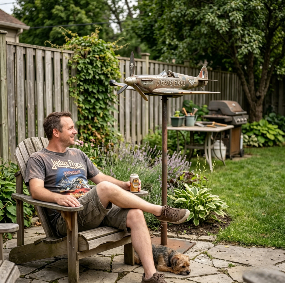 AEROS EDGE Vintage Spitfire Weathervane 🛩️⚡