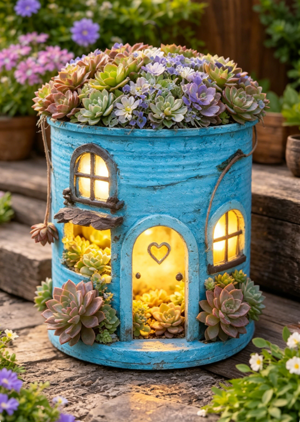 Whimsical House‑Shaped Planter🏡