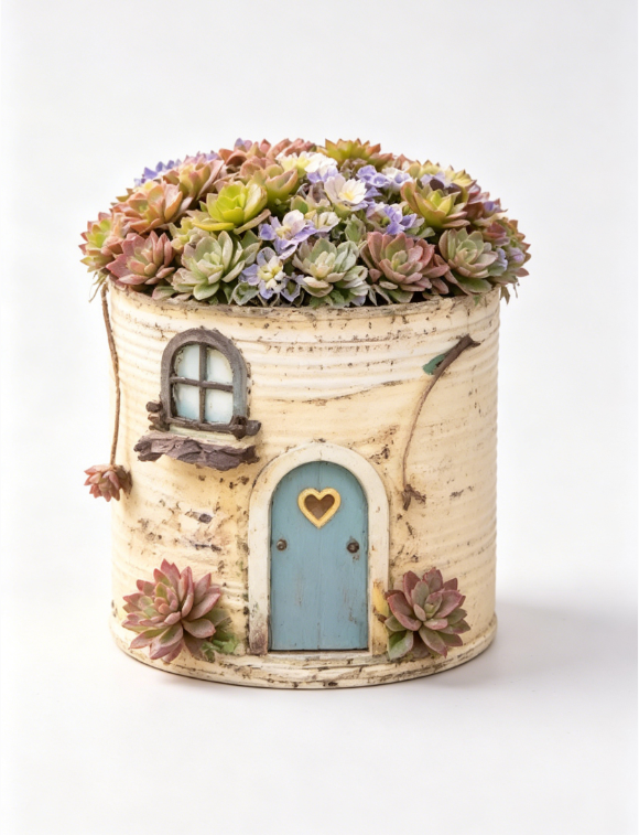 Whimsical House‑Shaped Planter🏡