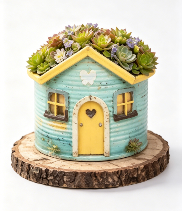 Whimsical House‑Shaped Planter🏡