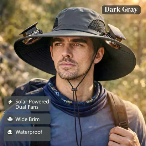 🔥HOT SALE NOW 49% OFF🔥Solar Cooling Sun Hat – Portable Fan Cap