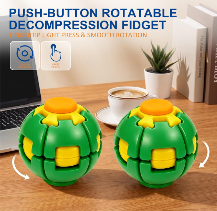 ⭐2026 HOT SALE🎁🏀360° Press & Spin Fidget Decompression Ball ✨