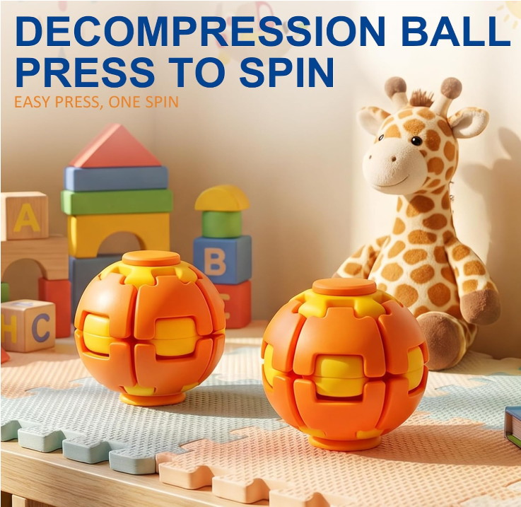 ⭐2026 HOT SALE🎁🏀360° Press & Spin Fidget Decompression Ball ✨