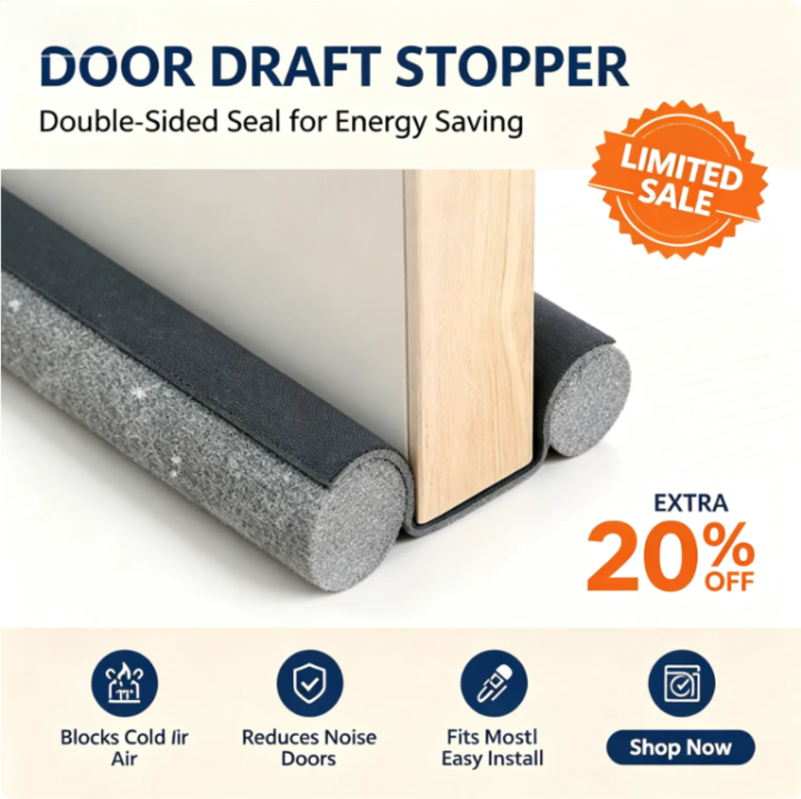 Double-Sided Door Draft Stopper