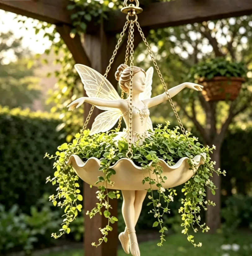 💃 Ballet Dancer Hanging Planter– 🌿Elegant Garden Decor for Porch & Patio