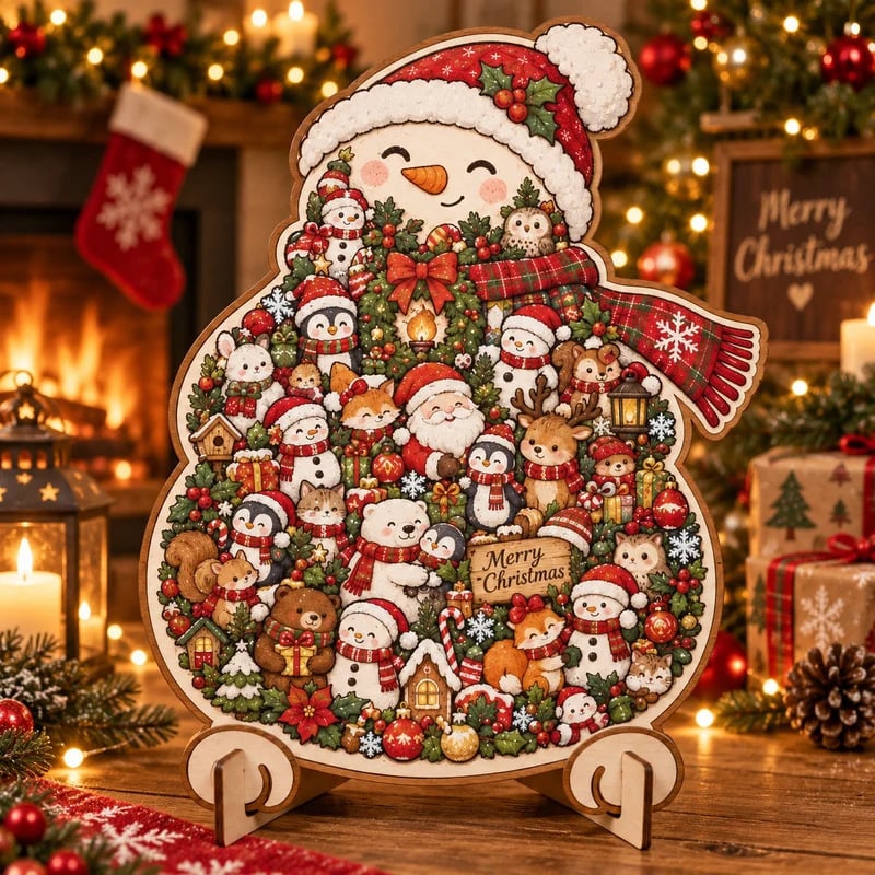 🔥 Best Seller | LAST DAY 50% OFF🎄Intricately crafted wooden Christmas puzzles as keepsakes – artistic, festive table decorations🧩