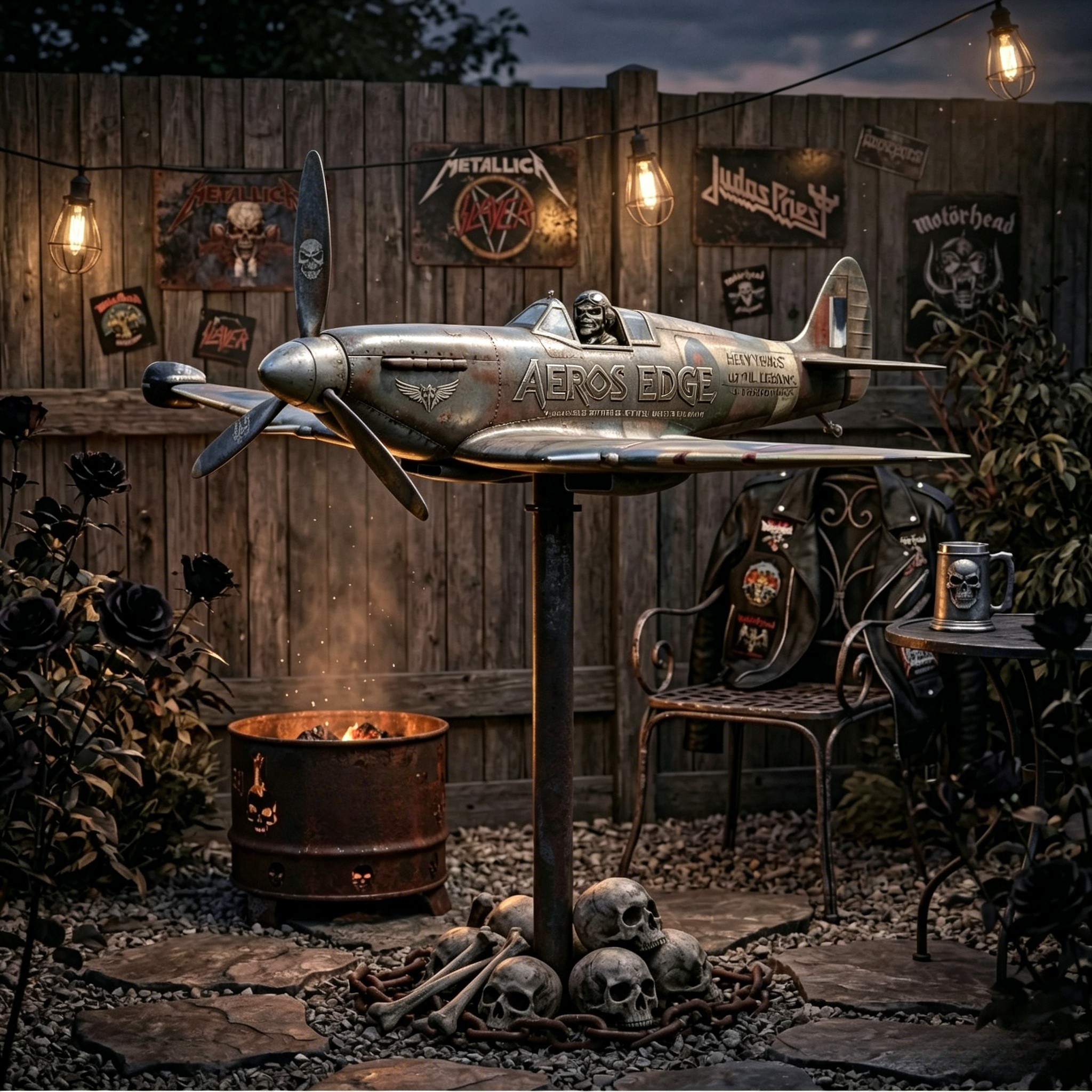 AEROS EDGE Vintage Spitfire Weathervane 🛩️⚡