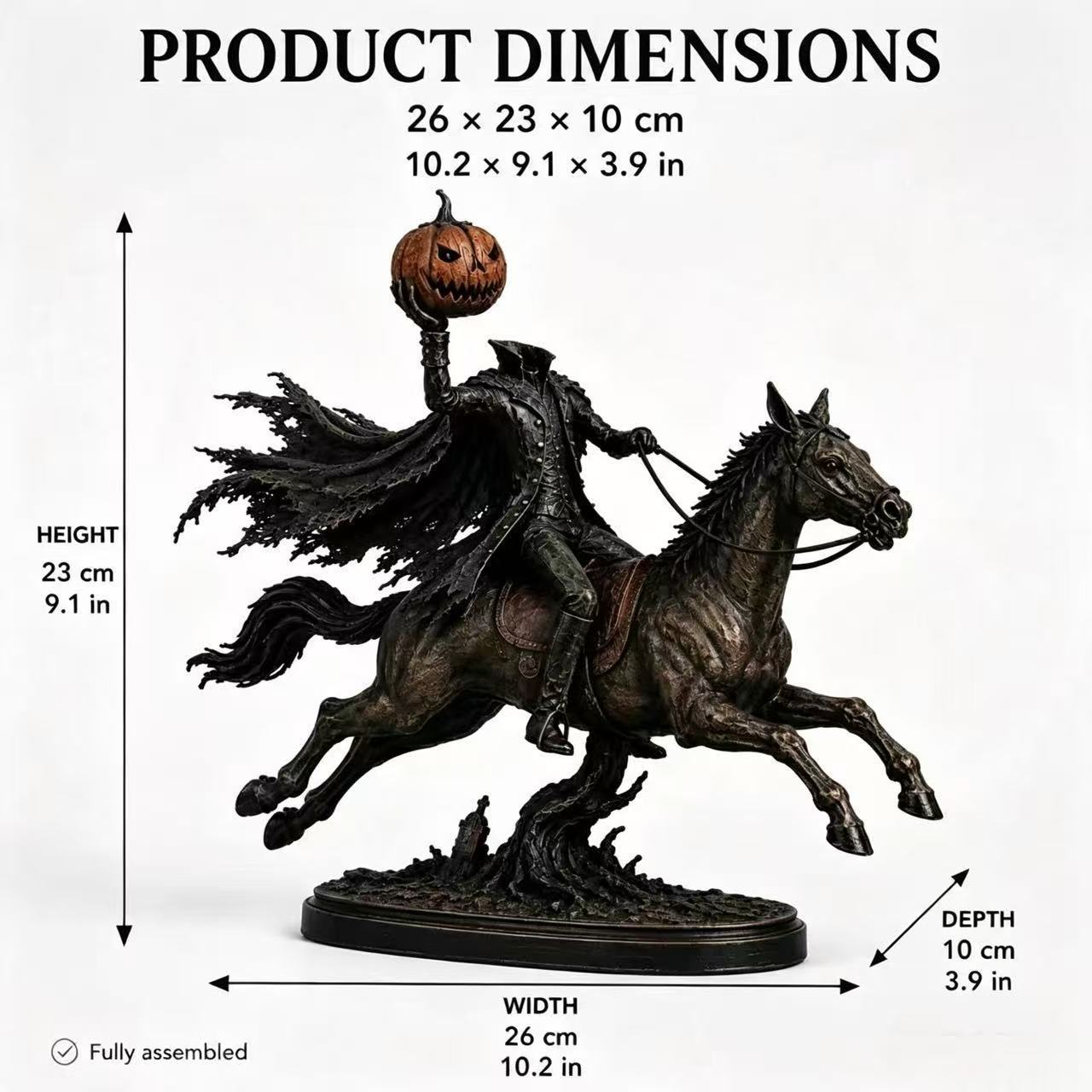 🔥LAST 2 DAYS | Early Bird 50% OFF 🗡️🏇Midnight Chase Headless Horseman Figurine