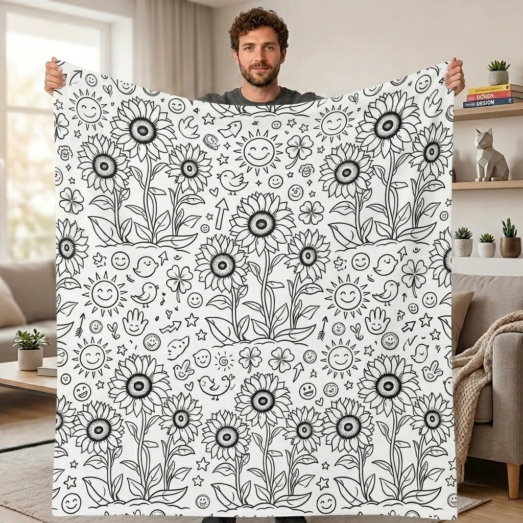 ✨Last Day 49% OFF🎨DIY Coloring Blanket with Markers🎁Perfect Gift For Family & Friends