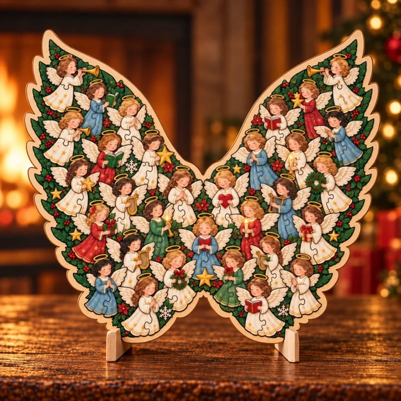 🔥 Best Seller | LAST DAY 50% OFF🎄Intricately crafted wooden Christmas puzzles as keepsakes – artistic, festive table decorations🧩