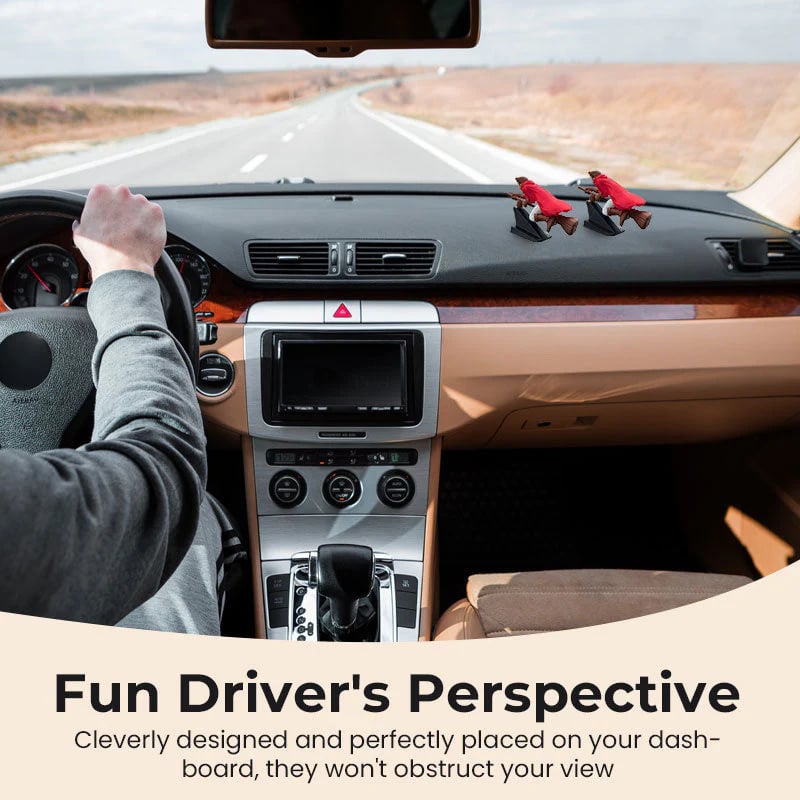 🔮🚗Witch and Wizard Broomstick Dashboard Drift Ornaments