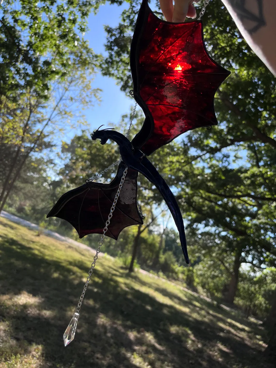 🐉 Stained Glass Dragon Suncatcher