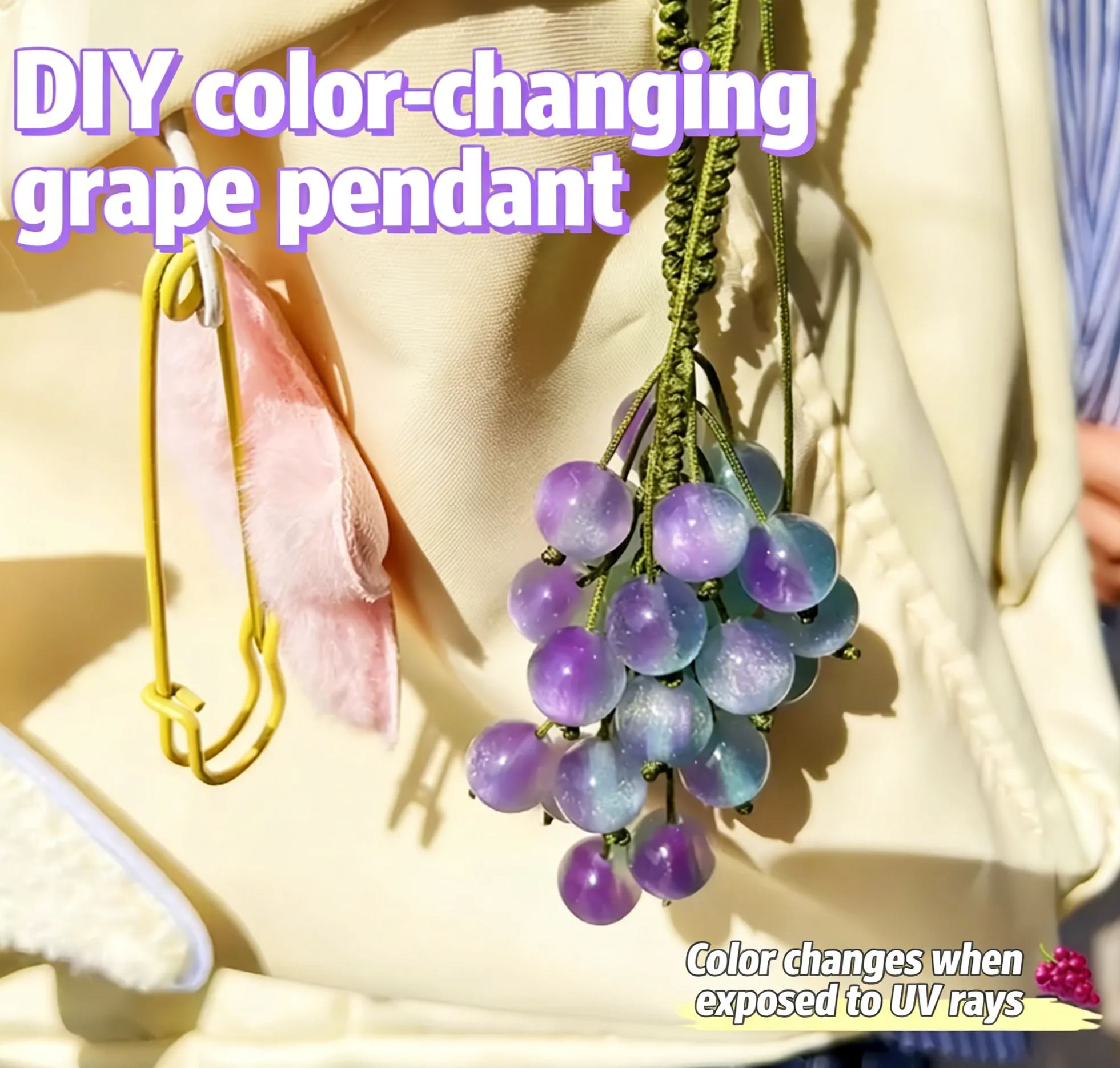 ✨UV Color-Changing Grape Bead Accessory Collection