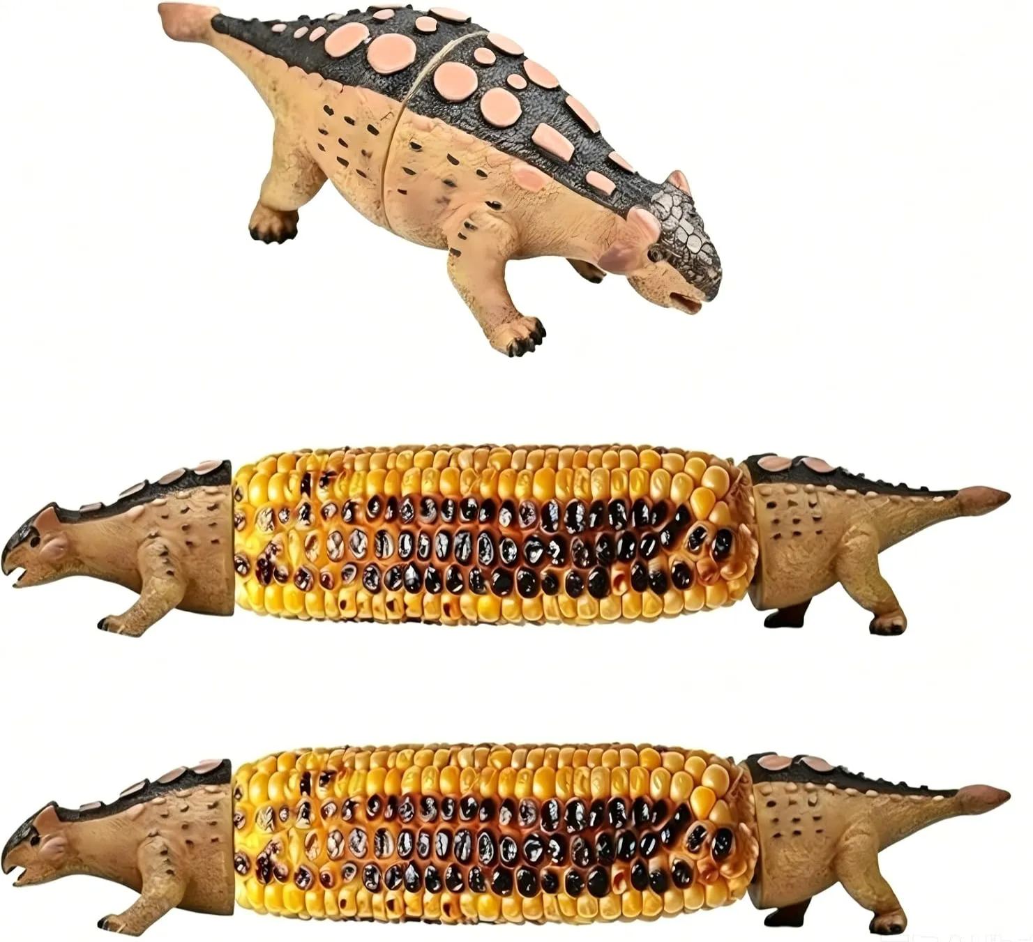 Dinosaur Corn Holders for Corn On The Cob - Funny Corn Cob Holder for Kids and Adults with Stainless Steel Prongs
