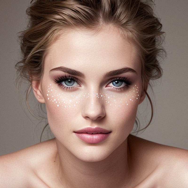 6-pack of freckled face temporary tattoo stickers