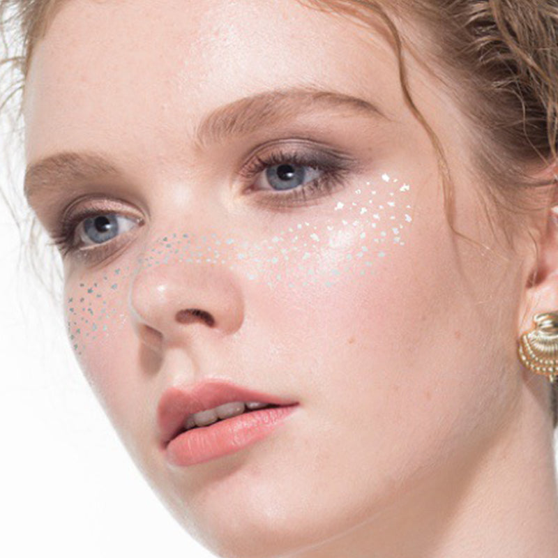 6-pack of freckled face temporary tattoo stickers