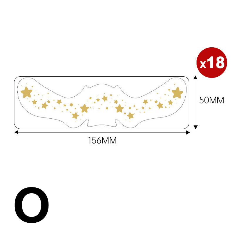 6-pack of freckled face temporary tattoo stickers