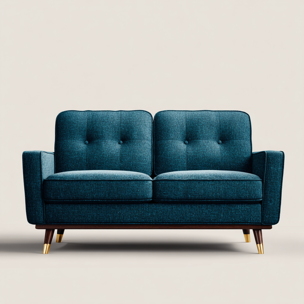 Gerades Sofa Stoff 160x86x88 cm - Dunkeltürkis - Modernes Design-Sofagetly