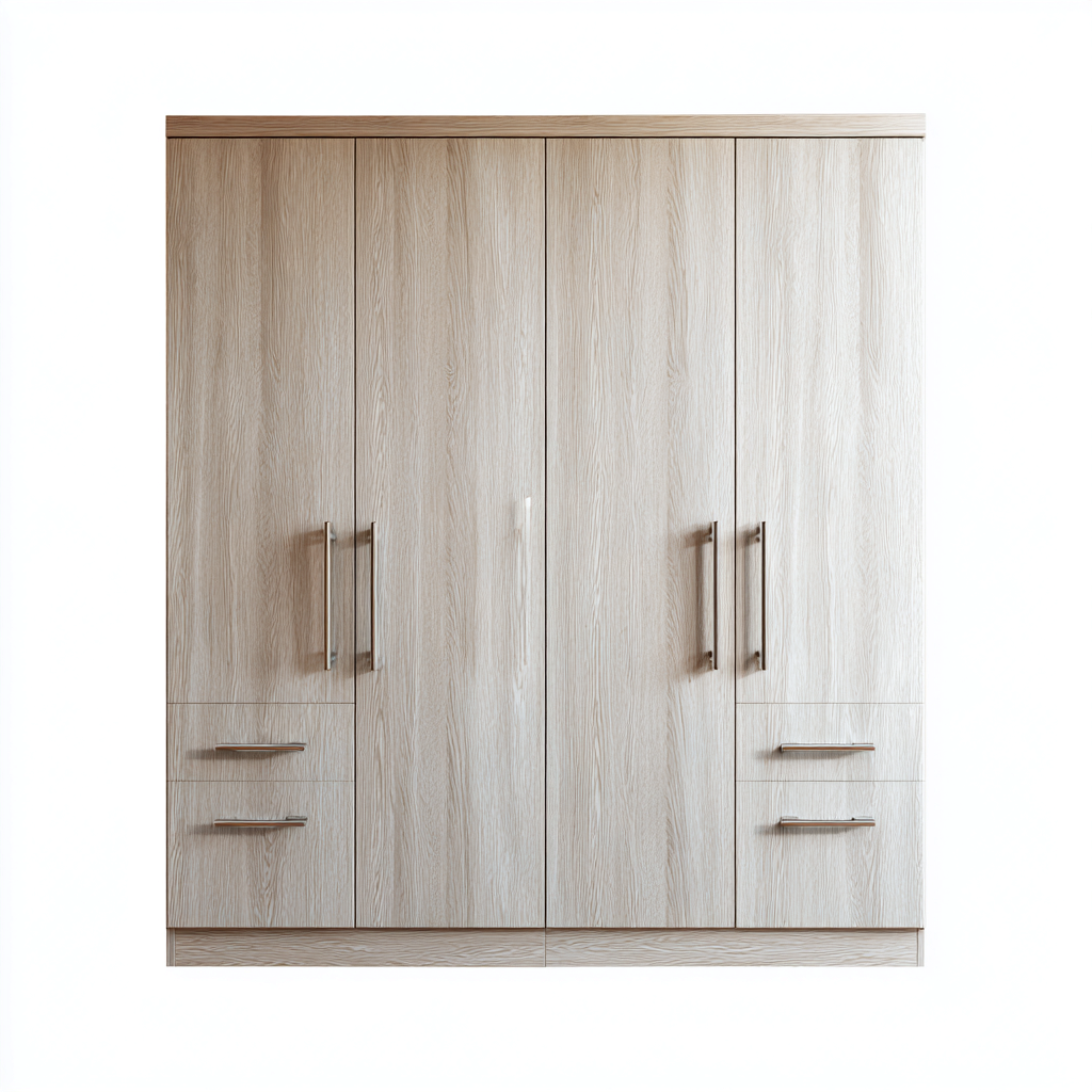 Kleiderschrank - Holzoptik - 220x180x60 cm - Hellholz - modernes Design-Sofagetly