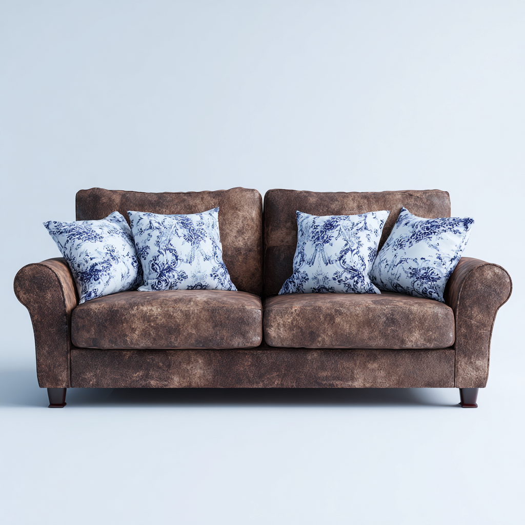 Gerades Sofa Kunstleder 182x92x90 cm - Braun - Modernes Design-Sofagetly